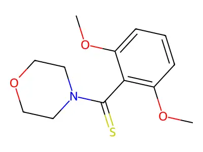 Morpholine, 4-((2,6-dimethoxyphenyl)thioxomethyl)- structure