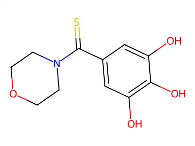 1,2,3-Benzenetriol, 5-(morpholinothiocarbonyl)- structure