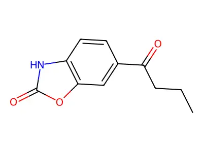 2(3H)-Benzoxazolone, 6-(1-oxobutyl)- structure