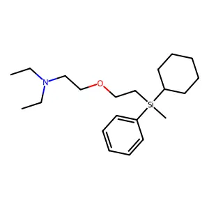 Ethanamine, 2-(2-(cyclohexylmethylphenylsilyl)ethoxy)-N,N-diethyl- structure