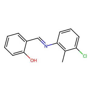 2-{[(3-Chloro-2-methylphenyl)imino]methyl}phenol structure