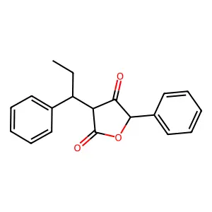 2,4(3H,5H)-Furandione, 5-phenyl-3-(1-phenylpropyl)- structure