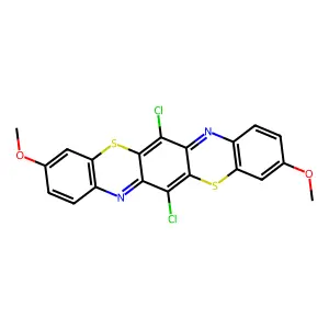 6,13-Dichloro-3,10-dimethoxy[1,4]benzothiazino[2,3-b]phenothiazine structure