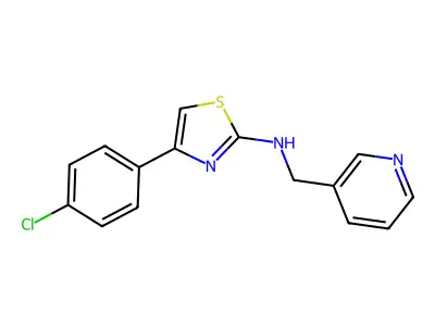 4-(4-chlorophenyl)-N-(3-pyridinylmethyl)-1,3-thiazol-2-amine structure