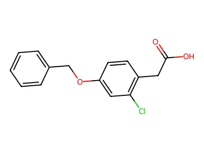 2-(4-(Benzyloxy)-2-chlorophenyl)acetic acid structure