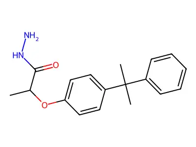 2-[4-(2-Phenylpropan-2-yl)phenoxy]propanehydrazide structure
