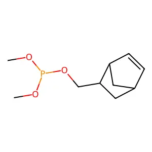 Bicyclo[2.2.1]hept-5-en-2-ylmethyl dimethyl phosphite structure