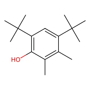 Phenol, 4,6-bis(1,1-dimethylethyl)-2,3-dimethyl- structure
