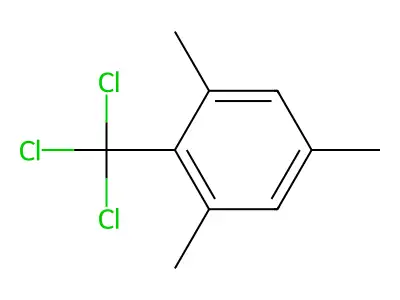 1,3,5-Trimethyl-2-(trichloromethyl)benzene structure
