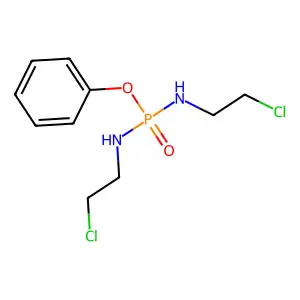 Phenyl N,N'-bis(2-chloroethyl)phosphorodiamidate structure