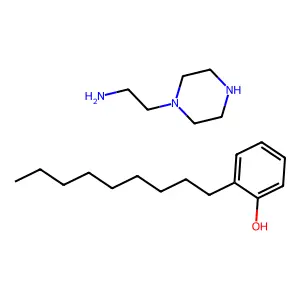 Phenol, nonyl-, compd. with 1-piperazineethanamine (1:1) structure