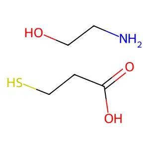 Propanoic acid, 3-mercapto-, compd. with 2-aminoethanol (1:1) structure