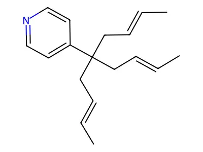 4-[1,1-Bis(but-2-enyl)pent-3-enyl]pyridine structure