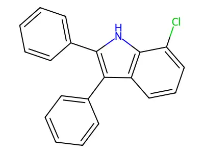 7-chloro-2,3-diphenyl-1H-indole structure