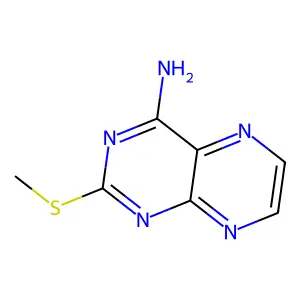 2-(Methylsulfanyl)-4-pteridinamine structure