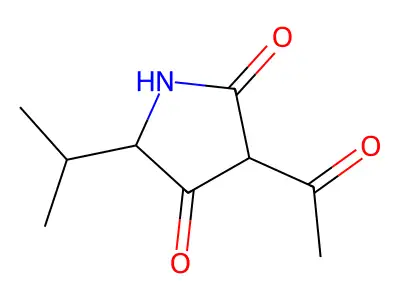 3-Acetyl-5-isopropyl-2,4-pyrrolidinedione structure