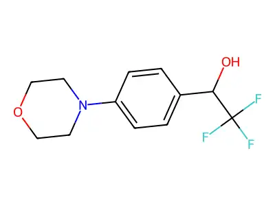 4-(4-Morpholinyl)-alpha-(trifluoromethyl)benzenemethanol structure