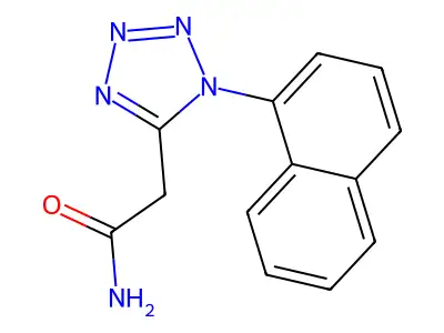 1H-Tetrazole-5-acetamide, N-1-naphthalenyl- structure