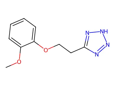 1H-Tetrazole, 5-(2-(2-methoxyphenoxy)ethyl)- structure