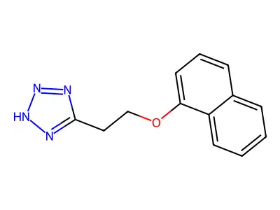 1H-Tetrazole, 5-(2-(1-naphthalenyloxy)ethyl)- structure