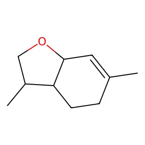 2,3,3a,4,5,7a-Hexahydro-3,6-dimethylbenzofuran structure