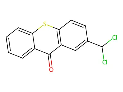 (4aS)-2-(dichloromethyl)-4aH-thioxanthen-9-ol structure