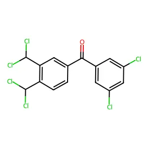 Methanone, [3,4-bis(dichloromethyl)phenyl](3,5-dichlorophenyl)- structure