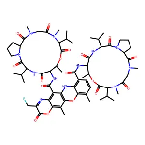 3,10-Dihydroactinomycin D 3-(fluoromethyl)oxazinone structure
