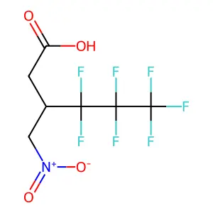 4,4,5,5,6,6,6-Heptafluoro-3-(nitromethyl)hexanoic acid structure