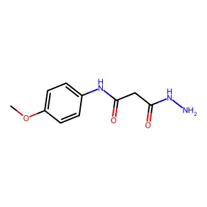 3-hydrazinyl-N-(4-methoxyphenyl)-3-oxopropanamide structure