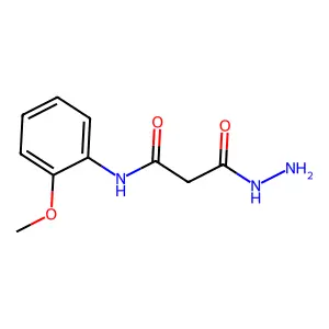 3-hydrazinyl-N-(2-methoxyphenyl)-3-oxopropanamide structure
