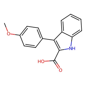 3-(4-甲氧基苯基)-1H-吲哚-2-甲酸 structure