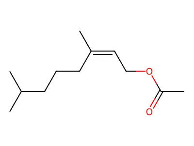 3,7-Dimethyloct-2-EN-1-YL acetate structure