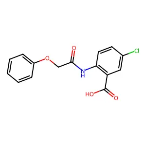 Anthranilic acid, 5-chloro-N-(phenoxyacetyl)- structure