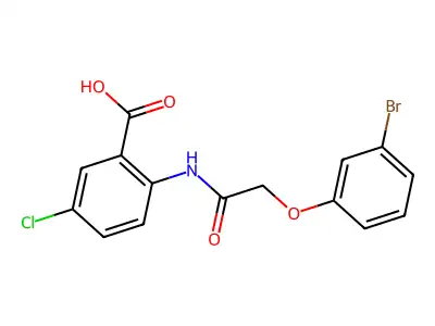 Anthranilic acid, N-((m-bromophenoxy)acetyl)-5-chloro- structure