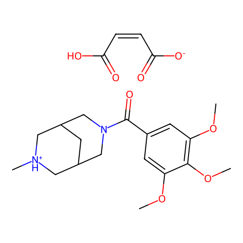 3,7-Diazabicyclo(3.3.1)nonane, 7-methyl-3-(3,4,5-trimethoxybenzoyl)-, fumarate structure