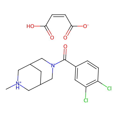 3,7-Diazabicyclo(3.3.1)nonane, 3-(3,4-dichlorobenzoyl)-7-methyl-, fumarate structure