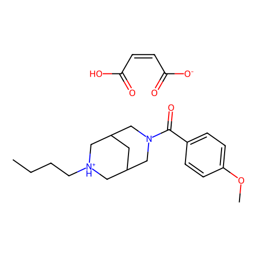 3,7-Diazabicyclo(3.3.1)nonane, 7-butyl-3-(p-methoxybenzoyl)-, fumarate (4:5) structure