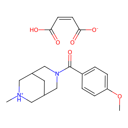 3,7-Diazabicyclo(3.3.1)nonane, 3-(p-methoxybenzoyl)-7-methyl-, fumarate structure
