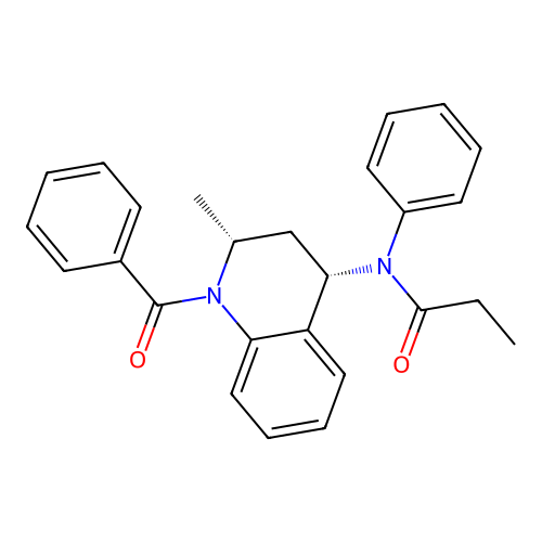 N-((2R,4S)-1-benzoyl-2-methyl-1,2,3,4-tetrahydroquinolin-4-yl)-N-phenylpropionamide structure