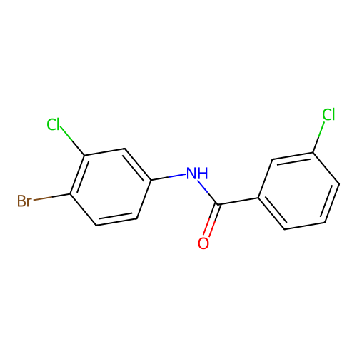 N-(4-bromo-3-chlorophenyl)-3-chlorobenzamide structure