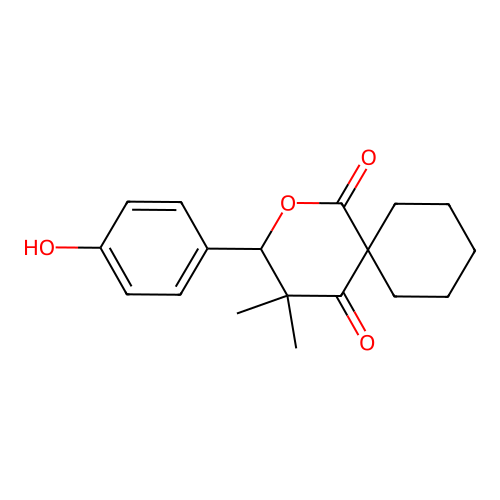 3-(4-Hydroxyphenyl)-4,4-dimethyl-2-oxaspiro[5.5]undecane-1,5-dione structure