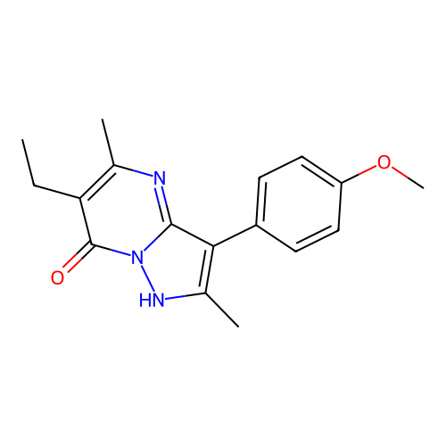 6-ethyl-3-(4-methoxyphenyl)-2,5-dimethylpyrazolo[1,5-a]pyrimidin-7(4H)-one structure