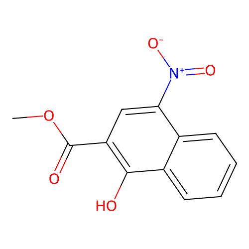 Methyl 1-hydroxy-4-nitronaphthalene-2-carboxylate structure