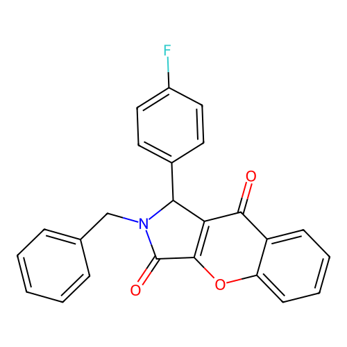 2-Benzyl-1-(4-fluorophenyl)-1,2-dihydrochromeno[2,3-c]pyrrole-3,9-dione structure