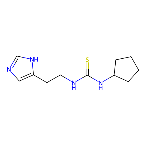 N-cyclopentyl-N'-[2-(1H-imidazol-4-yl)ethyl]thiourea structure