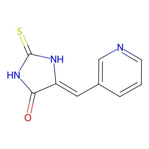 (5E)-5-[(pyridin-3-yl)methylidene]-2-sulfanylideneimidazolidin-4-one structure
