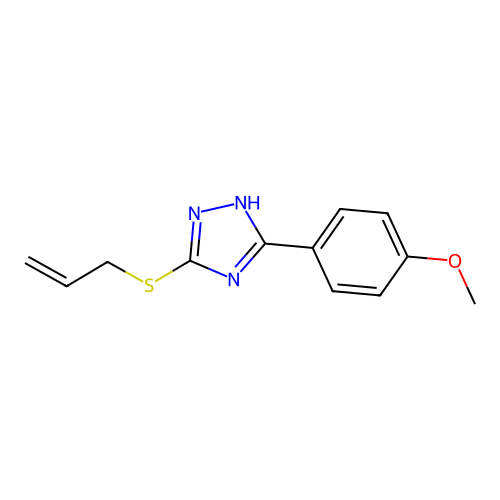 3-(allylthio)-5-(4-methoxyphenyl)-1H-1,2,4-triazole structure