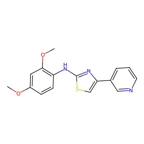 N-(2,4-dimethoxyphenyl)-4-(pyridin-3-yl)-1,3-thiazol-2-amine structure