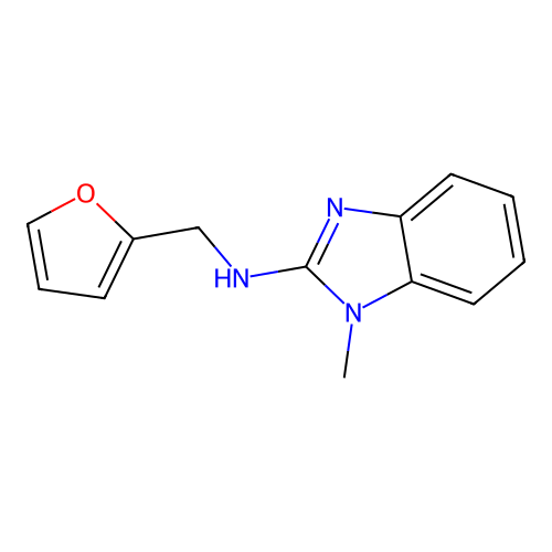 N-(2-furylmethyl)-1-methyl-1H-benzimidazol-2-amine structure